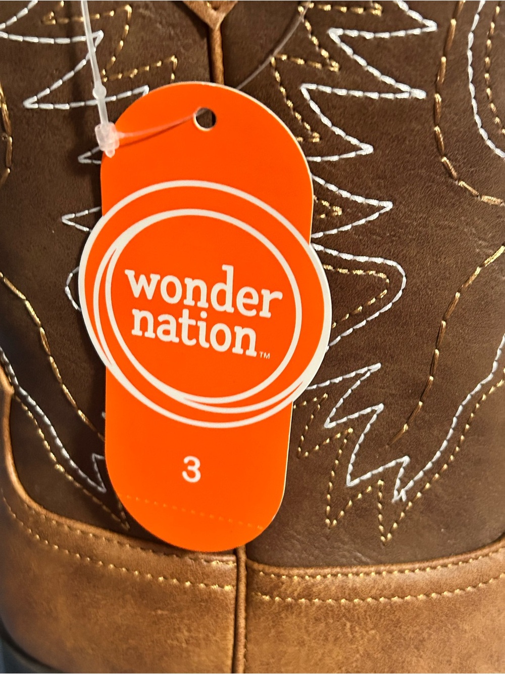 wonder nation Brown Two-Tone Kids Cowboy Boots - Picture 8 of 8